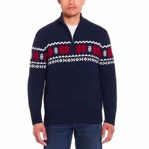 NWT Weatherproof Vintage Men's 1/4 Zip Holiday Sweater -- XXL